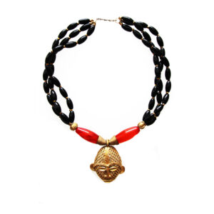 African Mask Necklace
