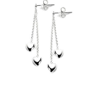 Silver Double Hearts E1505-12