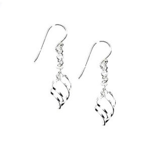 Silver Earrings Spiral